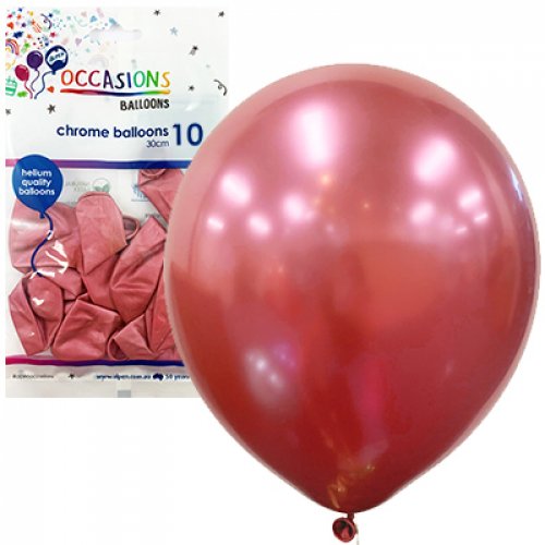 Balloons 30cm Chrome Pink Pk10