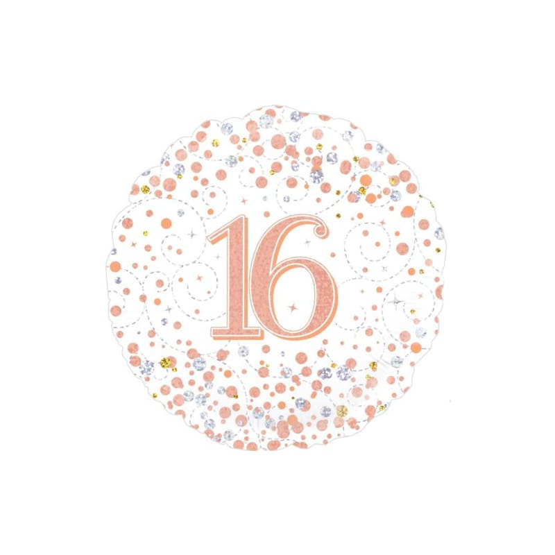 Foil 45cm 16th Sparkling Rose Gold