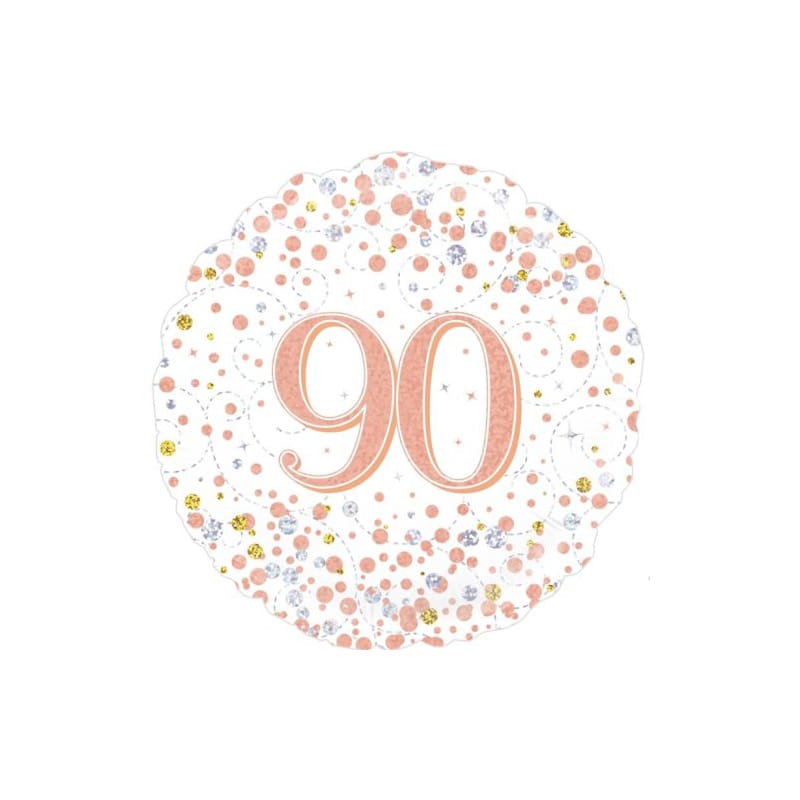 Foil 45cm 90th Sparkling Rose Gold