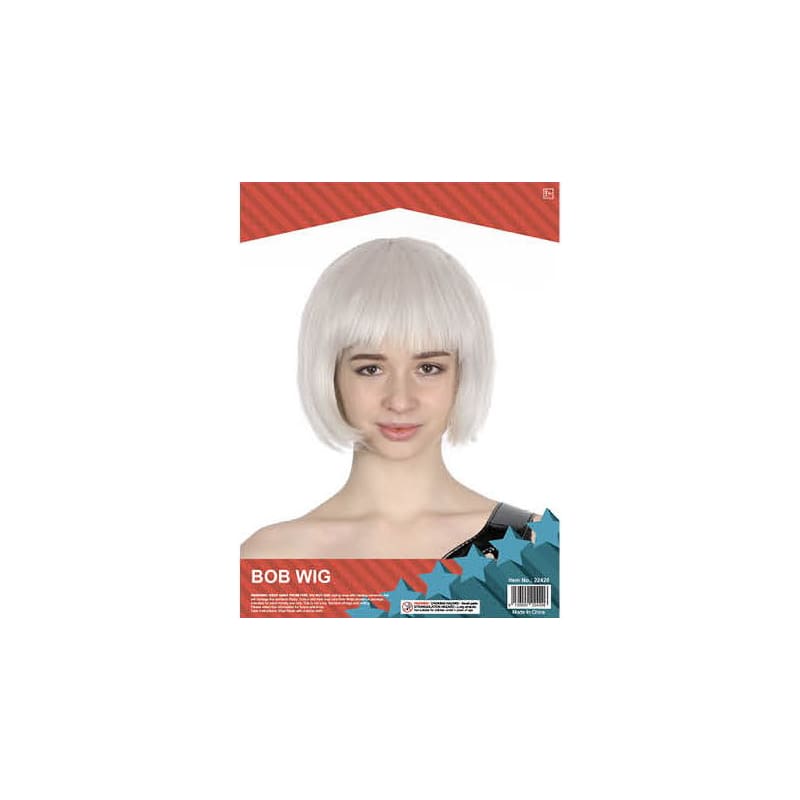 Wig Bob Blonde Silver
