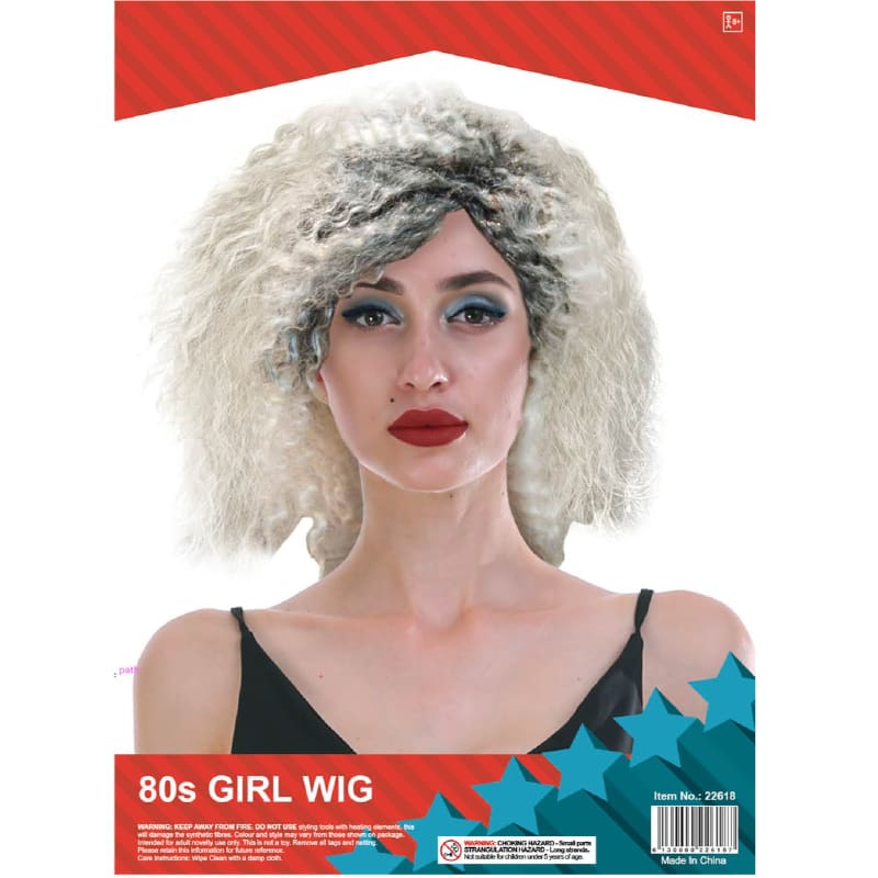Wig 80's Girl Black White