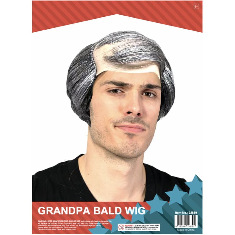 Wig Grandpa Comb Over Dark Grey