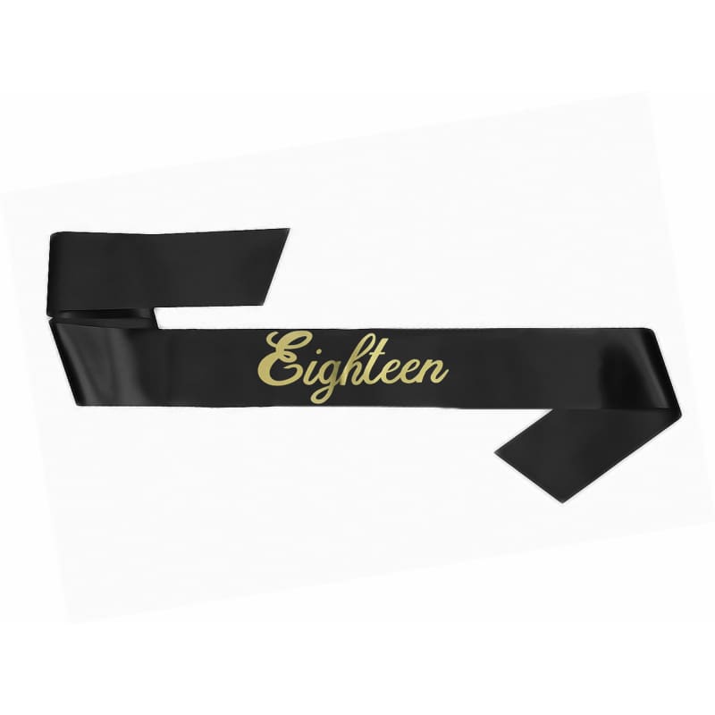 Sash Eighteen Black