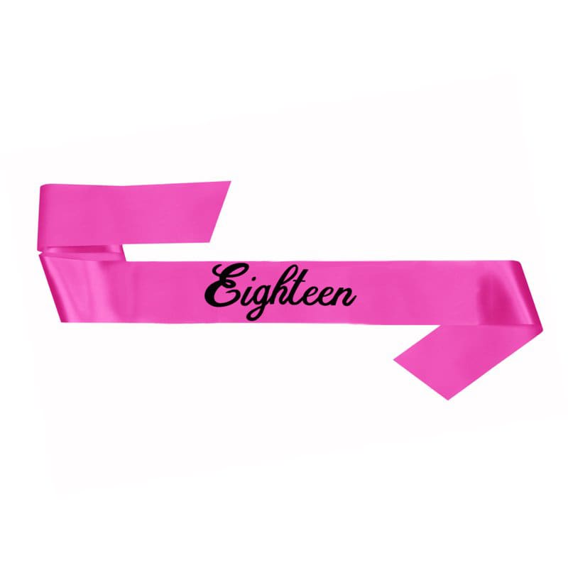 Sash Eighteen Hot Pink