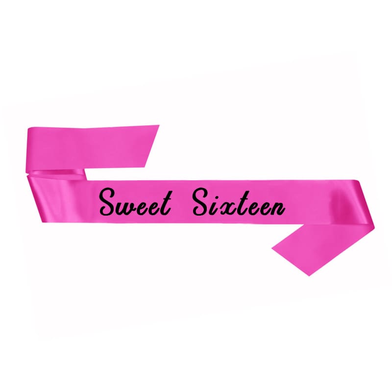 Sash Sweet Sixteen Hot Pink