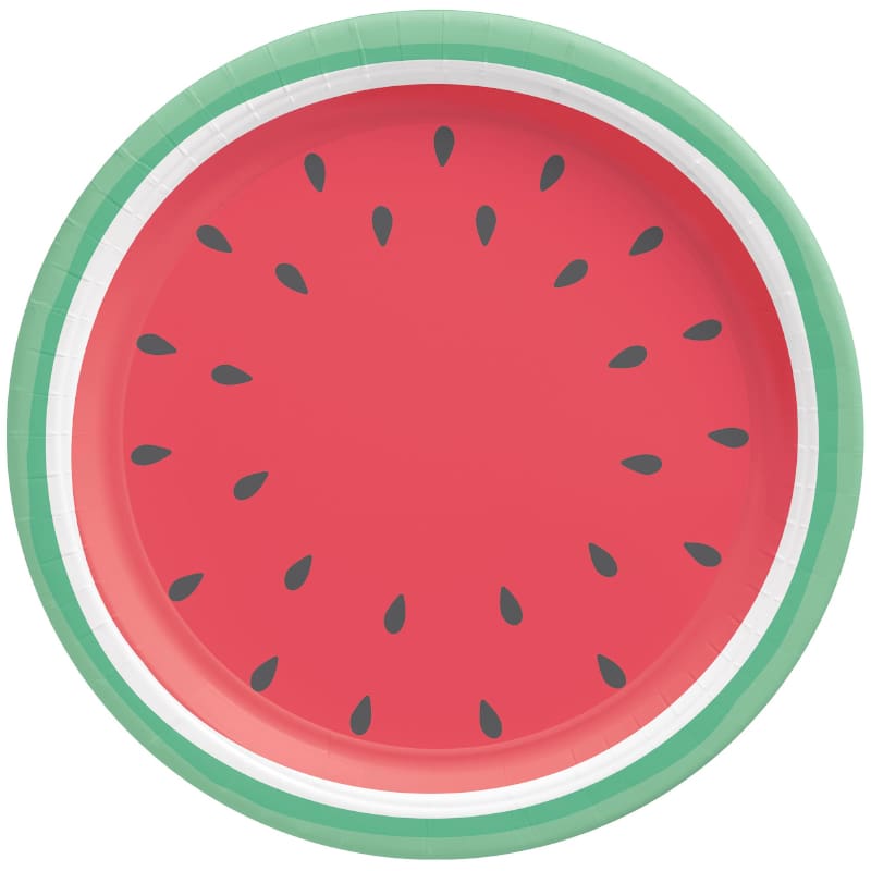 Summer Watermellon Plates Pk8 DNR