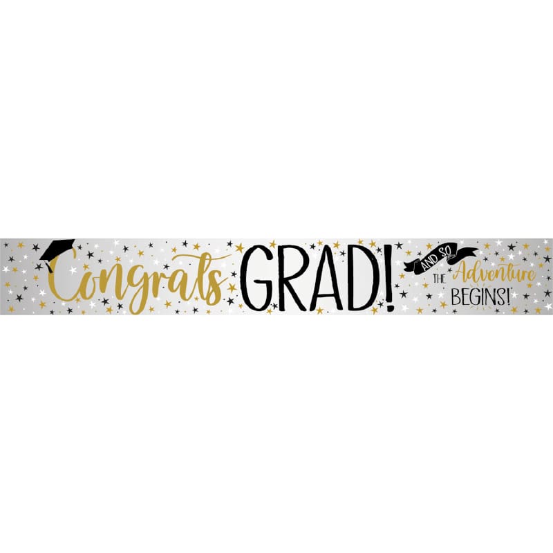 Foil Banner Congrats Grad 2.7m