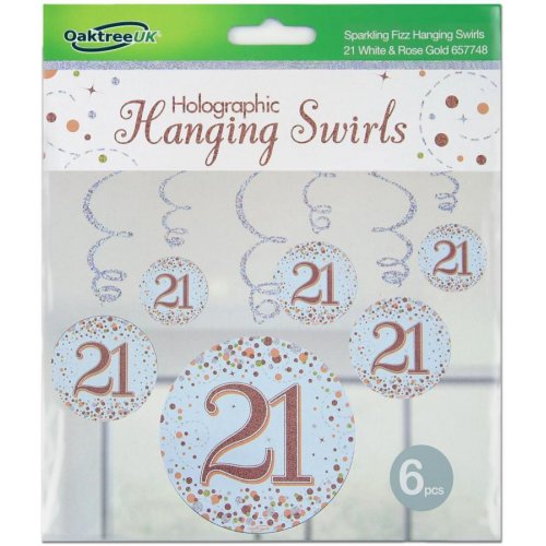 Hanging Swirls Rose Gold 21 Pk6