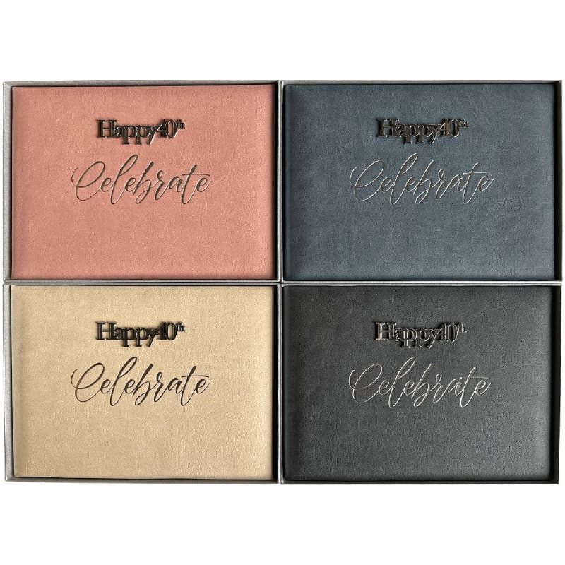 Guest Book 40th Metal Embellishment Asst