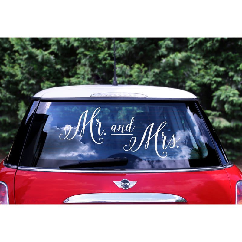 Sticker Mr and Mrs White