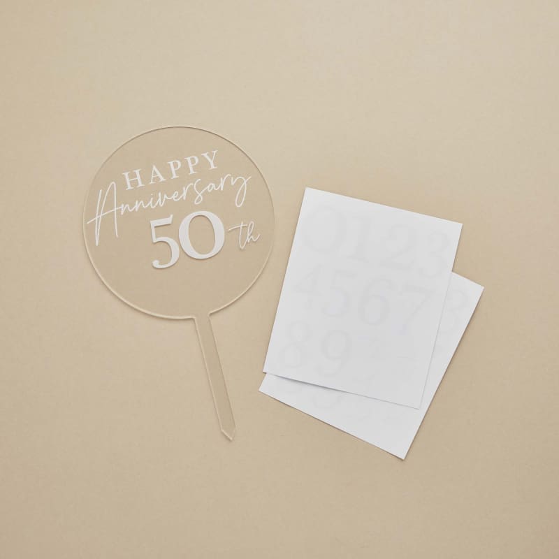 Cake Topper Acrylic Anniversary Custom