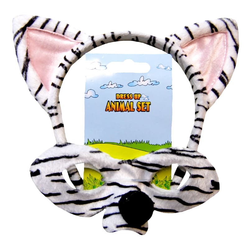 Mask and Headband Zebra