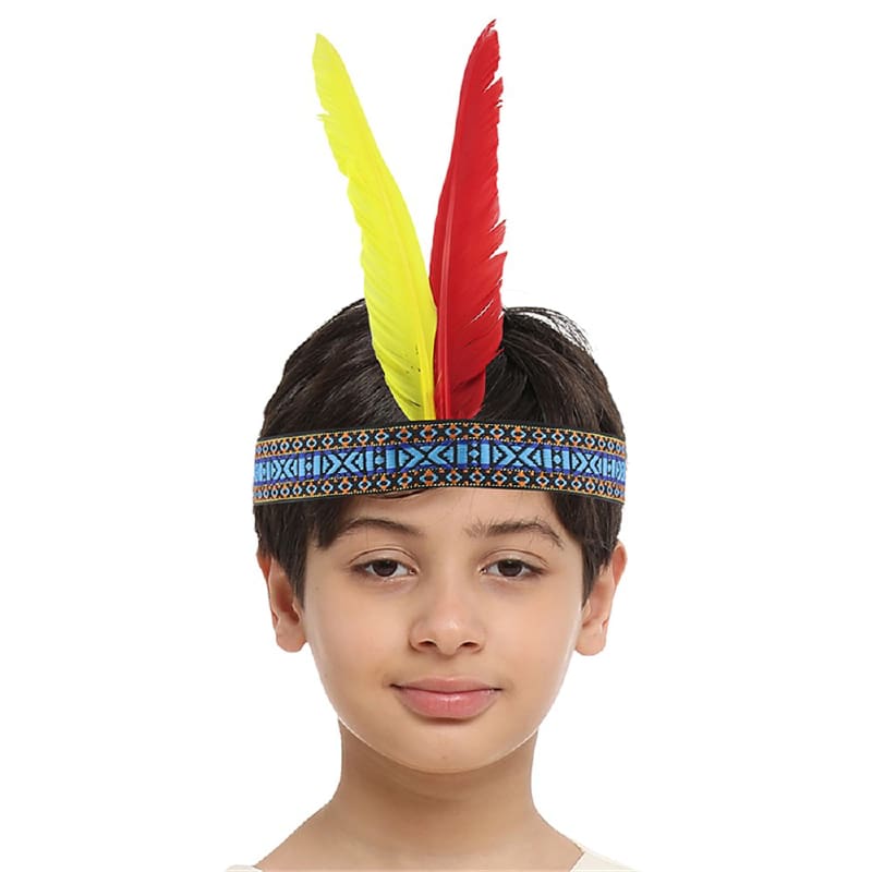Headband Native Indian Feather