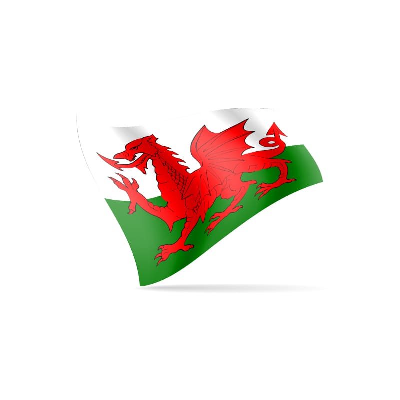 Desk Flag Wales 10cm x 15cm