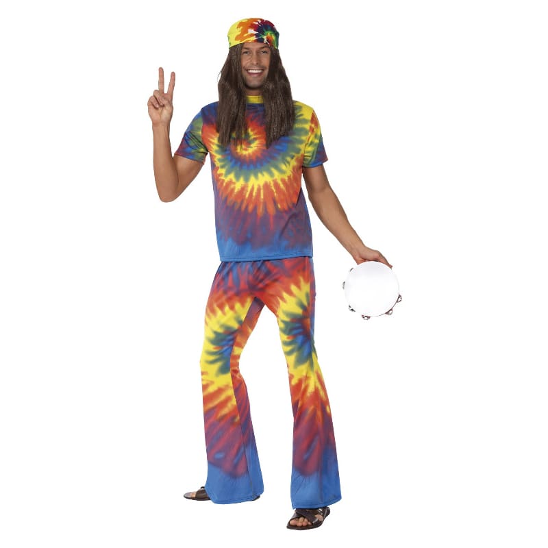Costume Adult Hippie Tie Dye Male M