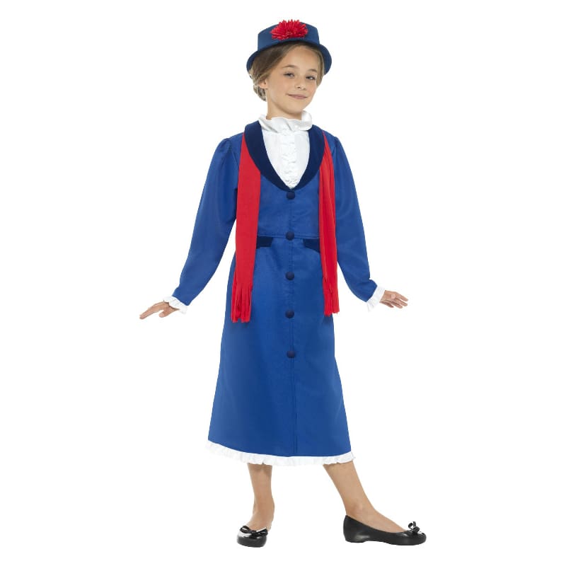 Costume Child Victorian Nanny Blue M