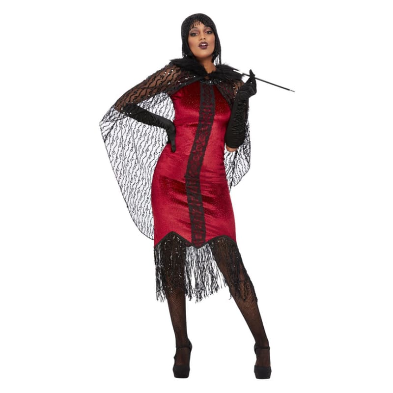 Costume Adult Vampire Flapper Red M DNR