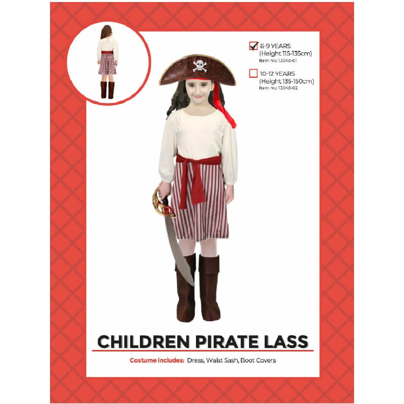 Costume Child Pirate Lass 6-9