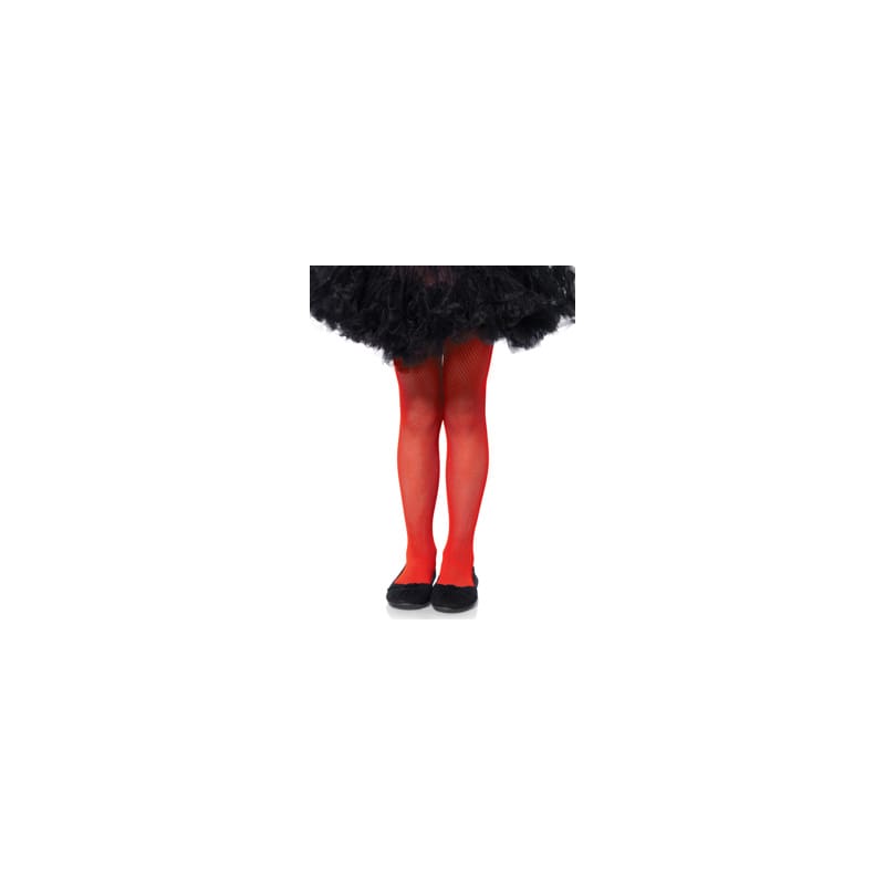 Fishnet Child Pantyhose Red M