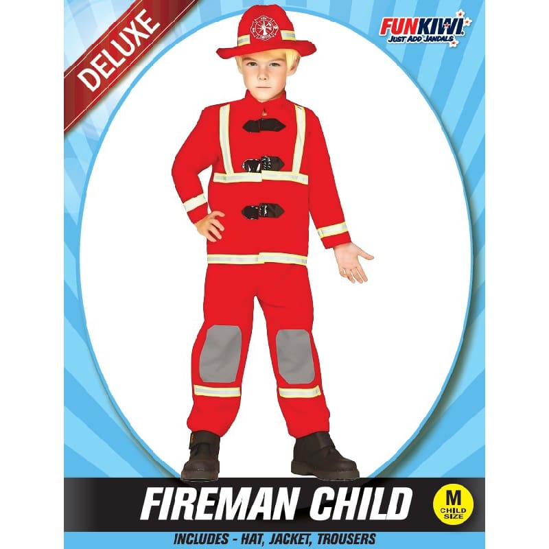 Costume Child Fireman Red