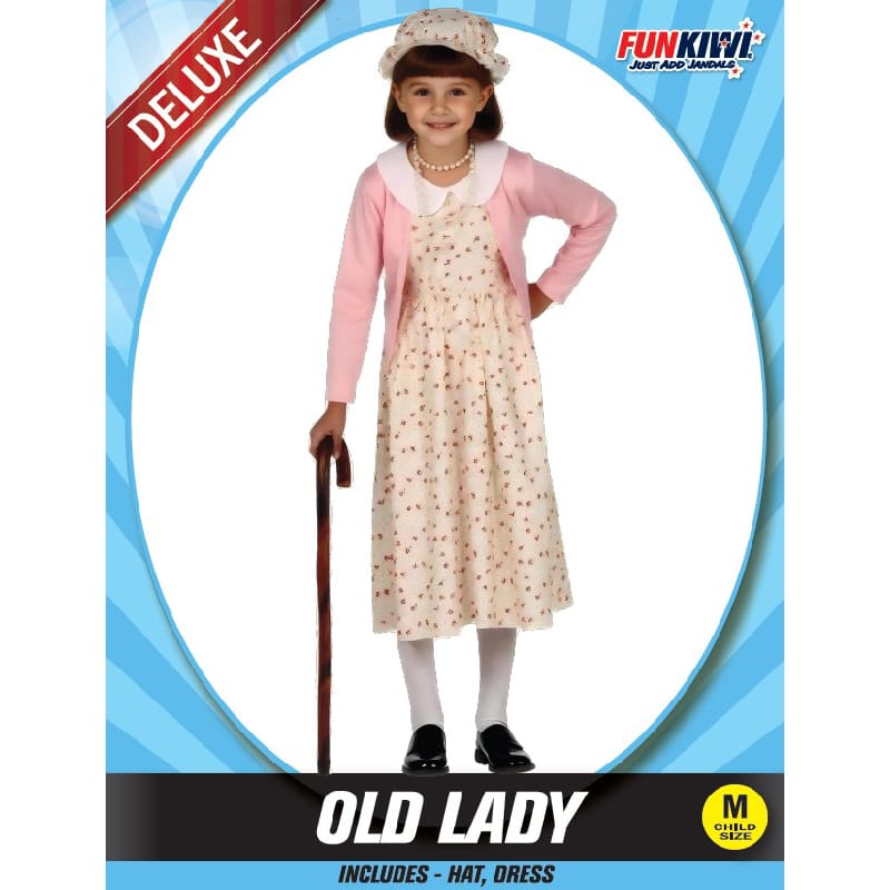 Costume Child Old Lady Pink