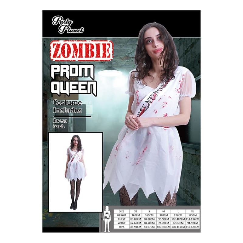 Costume Adult Zombie Prom Queen M L DNR