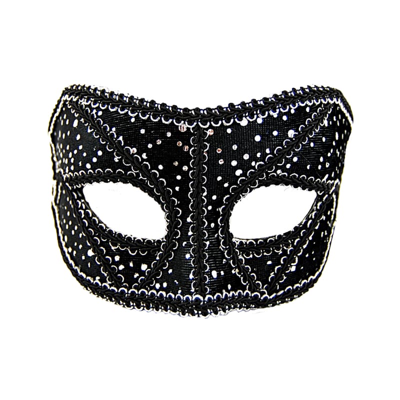 Mask Black and Silver Sequin
