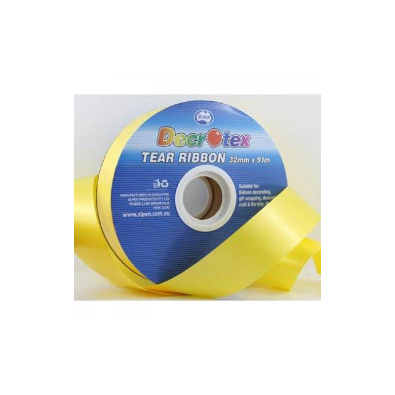 Tear Ribbon Yellow 31mm x 91m DNR