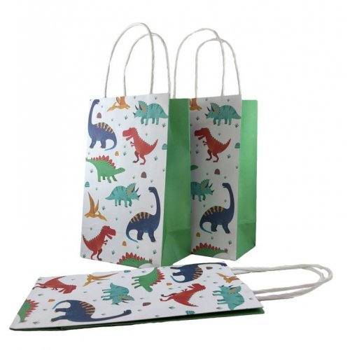 Party Bags Paper Dinosaurs Pk5