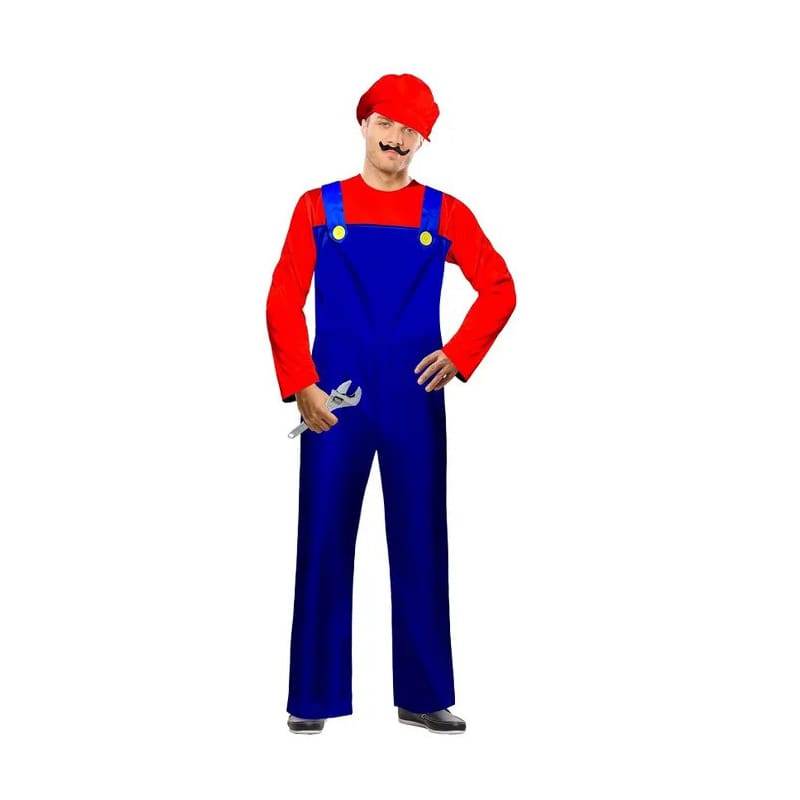 Costume Adult Mario Plumber Man M NLA