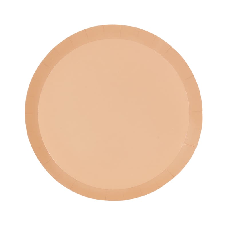 Plates Paper 180mm Peach Pk20