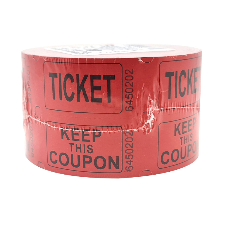 Tickets Double Roll Red Pk500