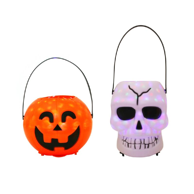 Treat Bucket Light Up Pumpkin or Skull