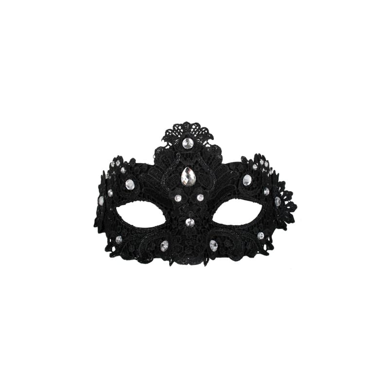 Mask Lace Crystal Black