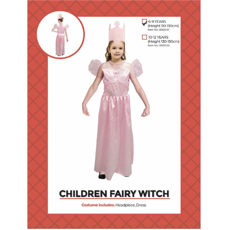 Costume Child Fairy Witch Pink 6-9