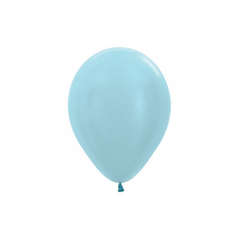 Balloons 12cm Metallic Light Blue Sempertex Pk100