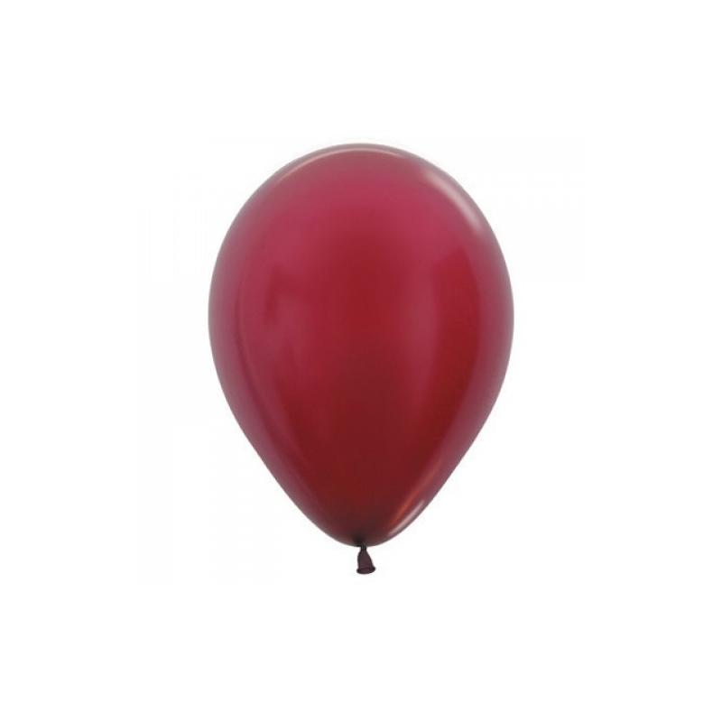 Balloons 12cm Metallic Burgundy Sempertex Pk100