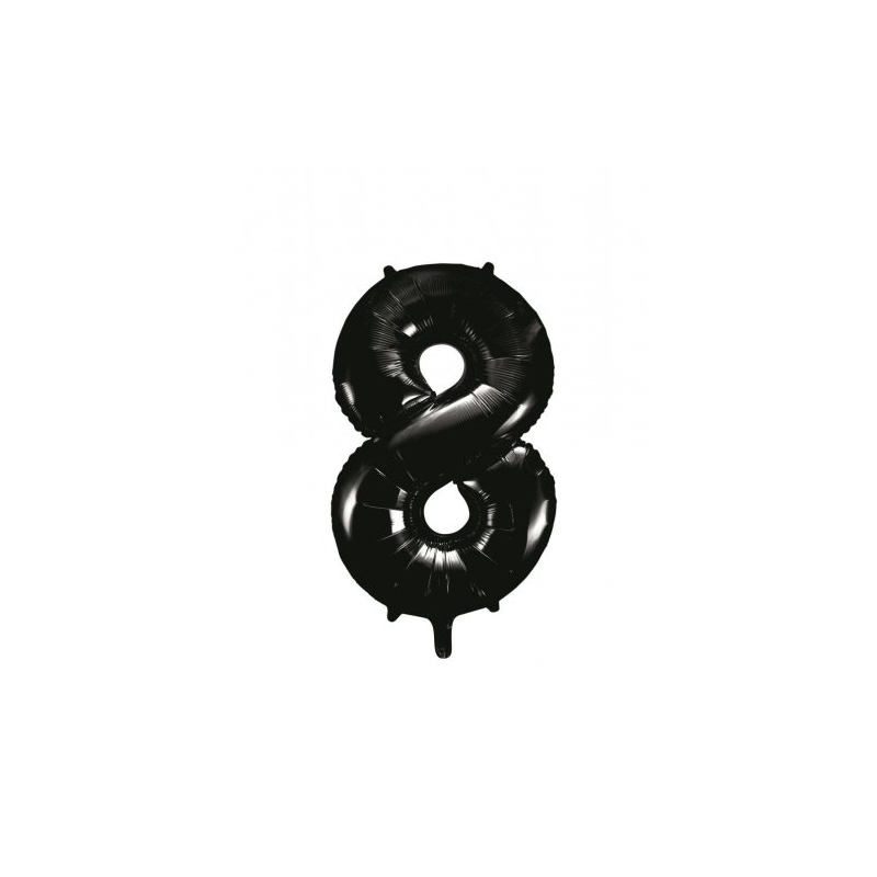 Foil Shape Number 8 Black 86cm