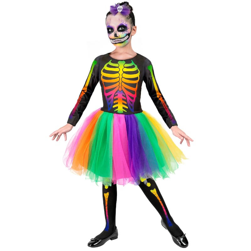 Costume Child Skeleton Dress Tutu 4-5