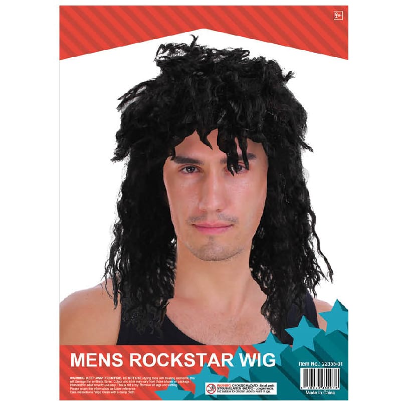 Wig Rockstar Male Black