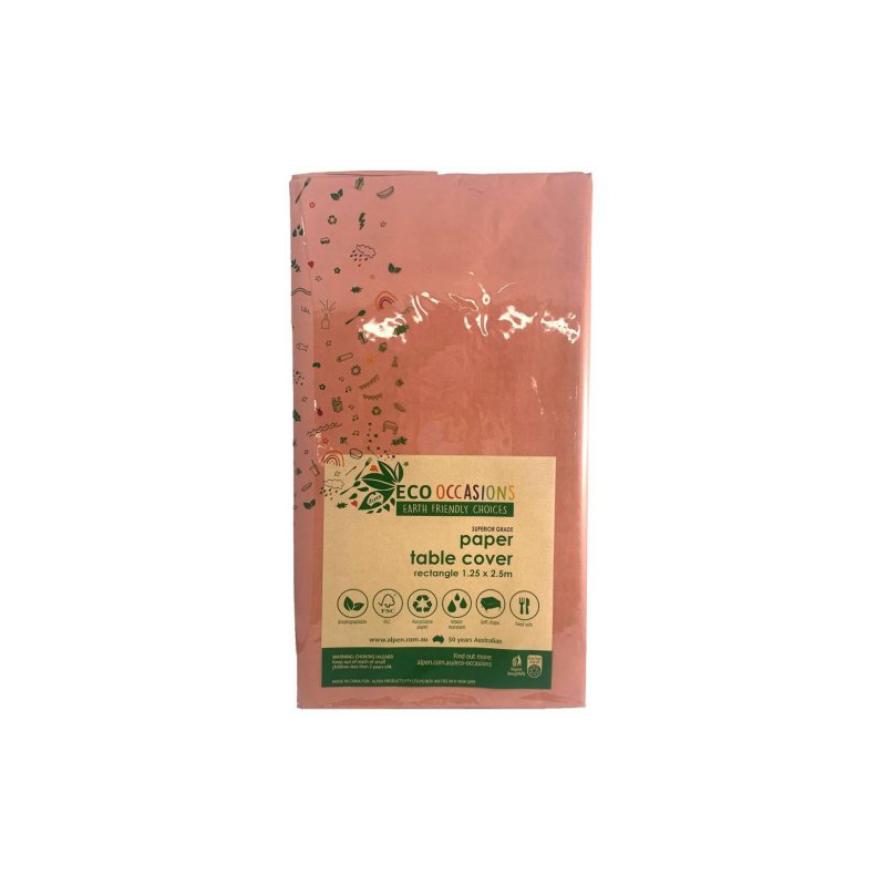 Tablecloth Rect Paper Rose Gold