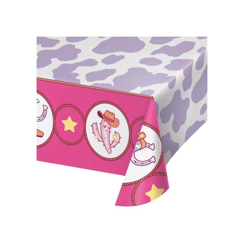 Boots and Bows Tablecloth Rect Plastic
