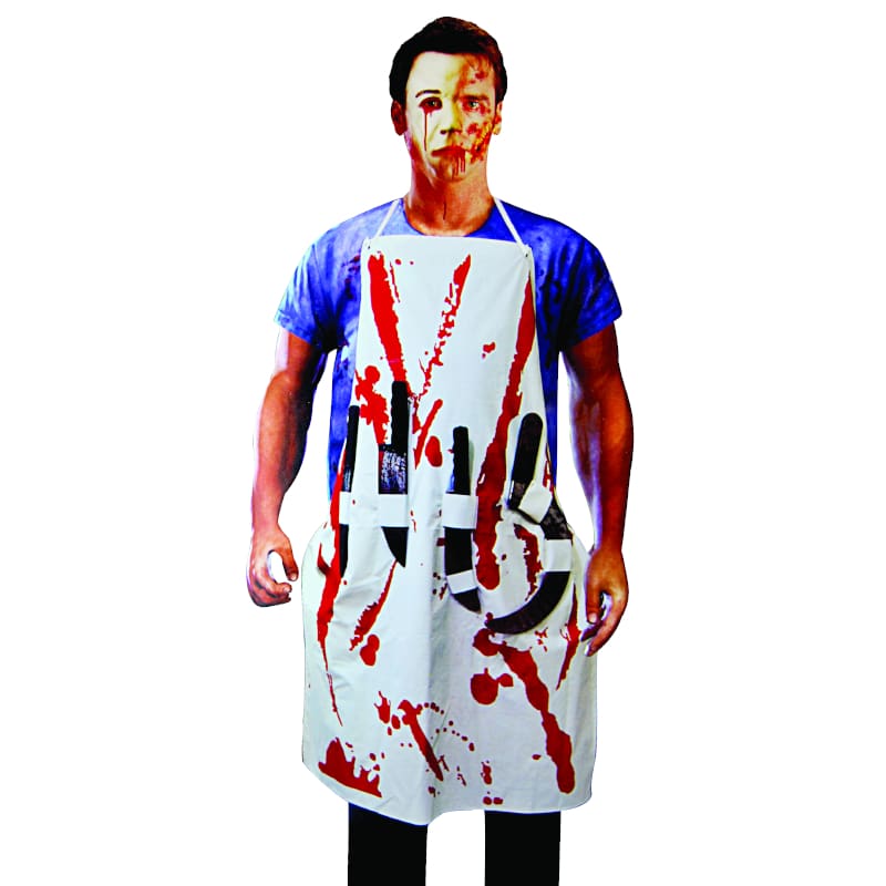 Costume Adult Apron Bleeding with Knives