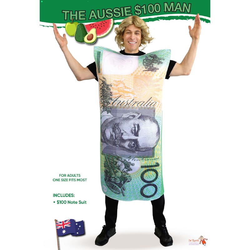 Costume Adult Aussie 100 Dollar Man