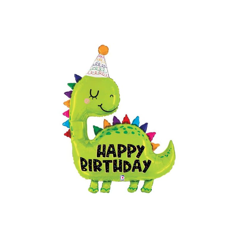 Foil Shape Dinosaur Birthday Green