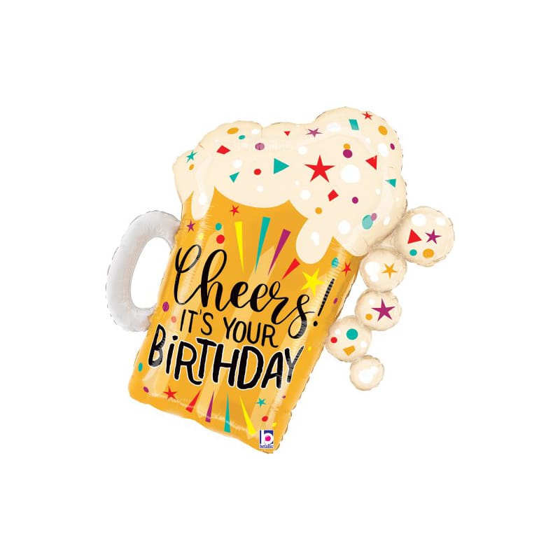 Foil Shape Beer Mug Cheers Birthday