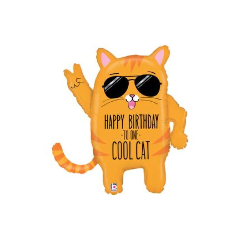 Foil Shape Cool Cat Birthday