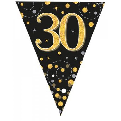 Flag Banner 30 Sparkle Fizz Black 4m