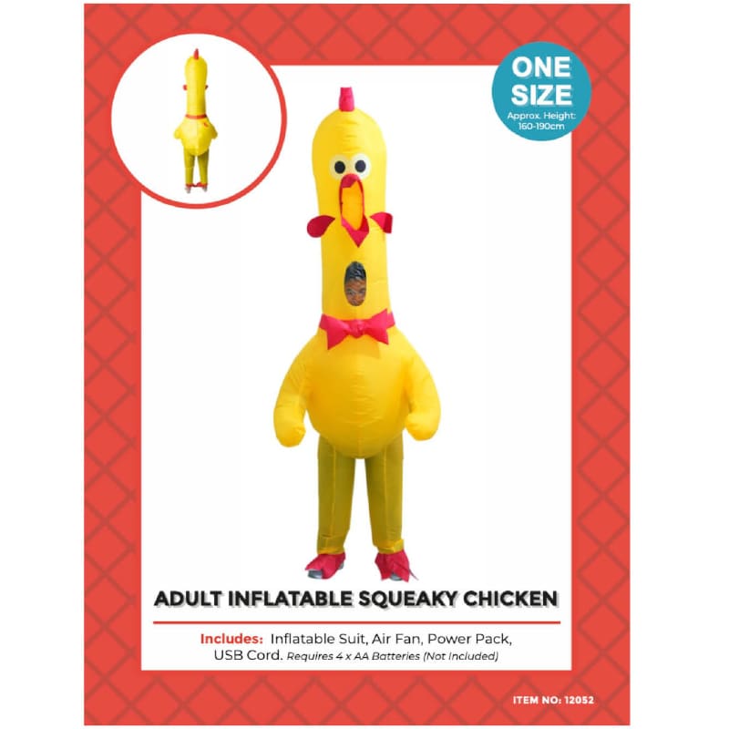 Costume Adult Inflatable Squeaky Chicken