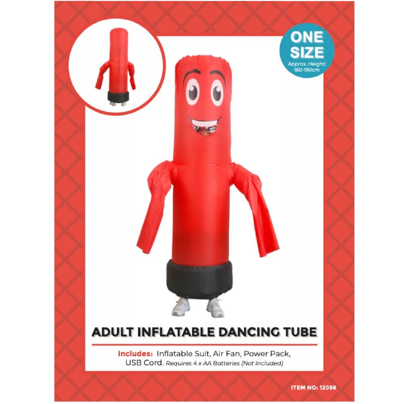 Costume Adult Inflatable Dancing Tube Red